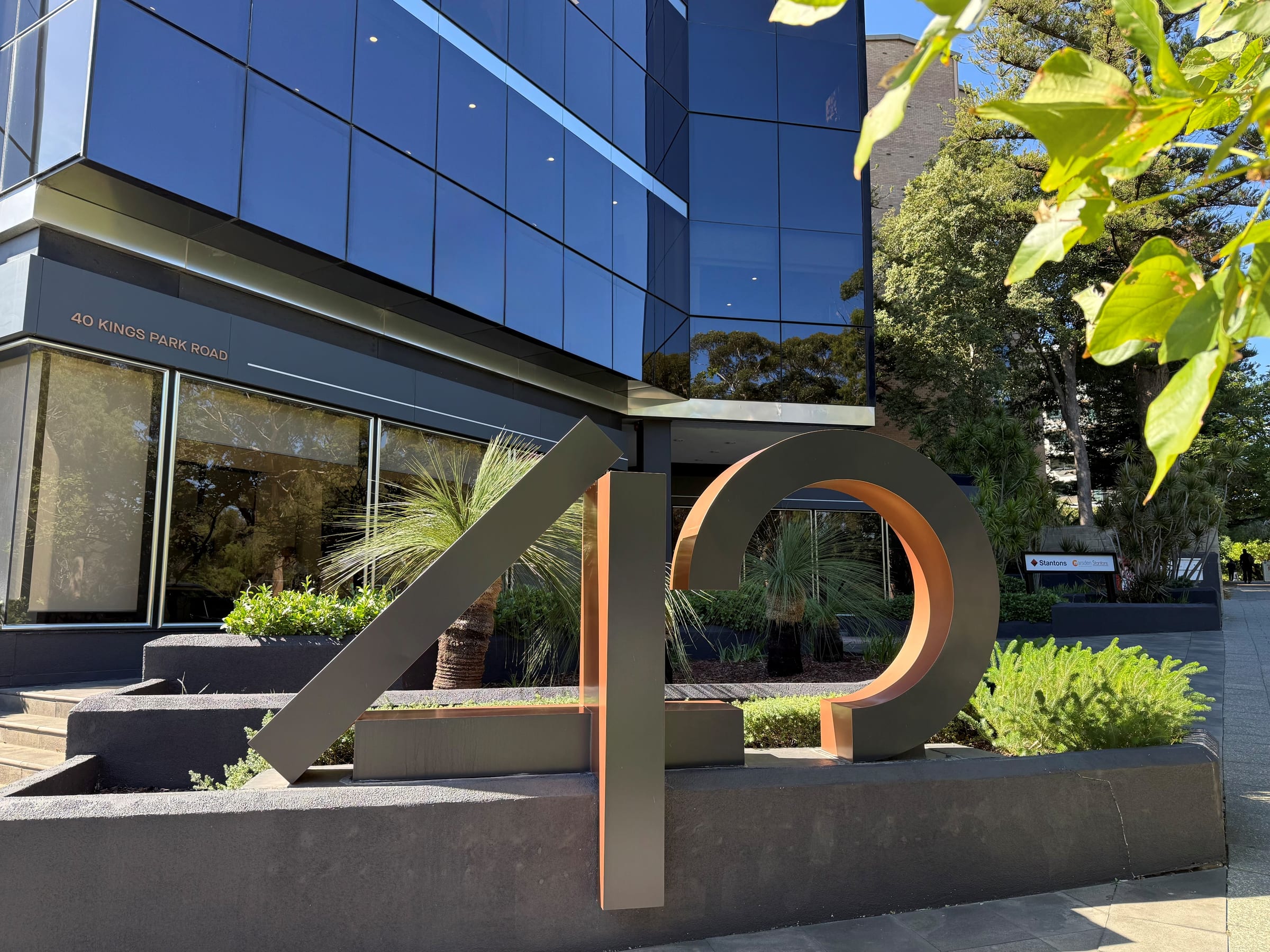 Stantons office frontage at 40 Kings Park Road